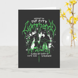 Tarjeta de Felicitación de Arte de Metal de Terror