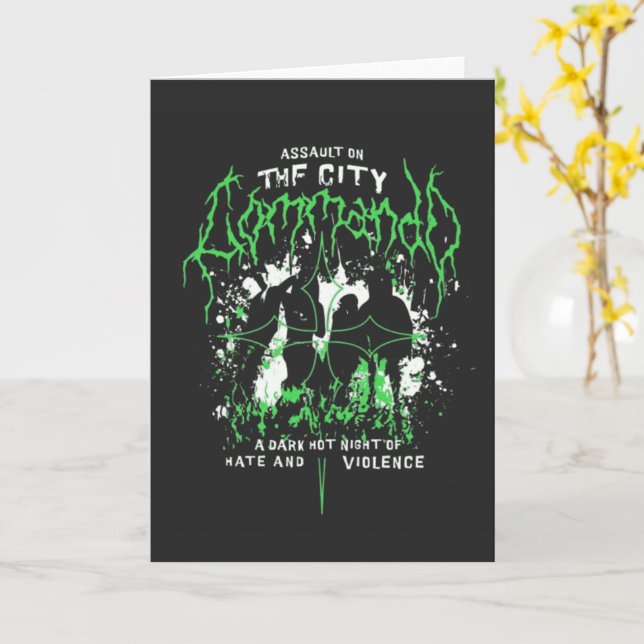 Tarjeta de Felicitación de Arte de Metal de Terror (flor amarilla)