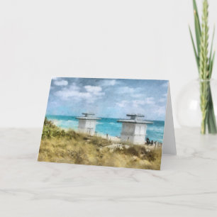 Tarjeta de felicitación de arte de Miami Beach
