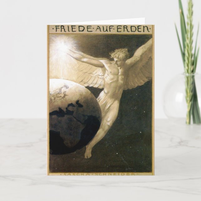 Tarjeta de Felicitación de Arte de Paz en la Tierr (Anverso)