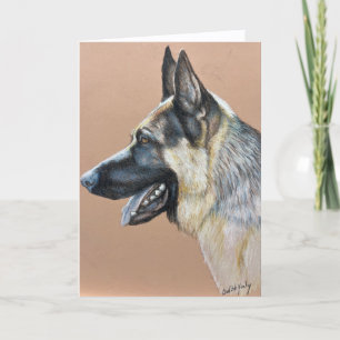 Tarjeta de Felicitación de Arte de Perro con Perfi