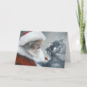 Tarjeta de felicitación de arte de perro schnauzer
