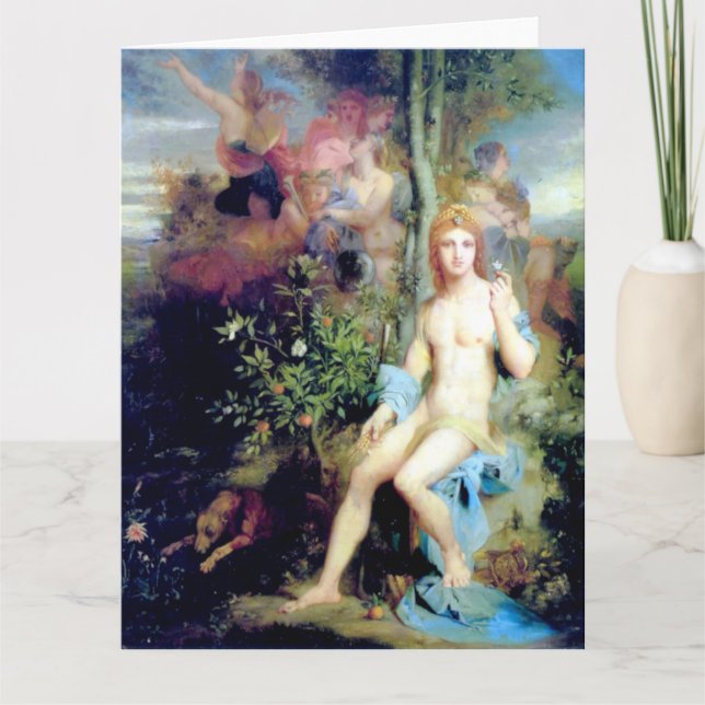 Tarjeta de Felicitación de Arte Fino Apolo y las N (Anverso)