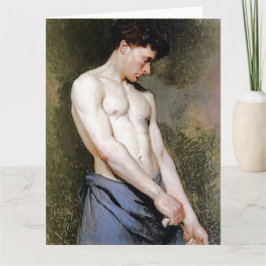 Tarjeta de Felicitación de Arte Fino Jeune Homme