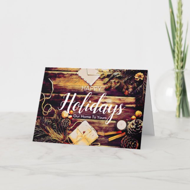Tarjeta de Felicitación de Arte Rústico para Felic (Anverso)