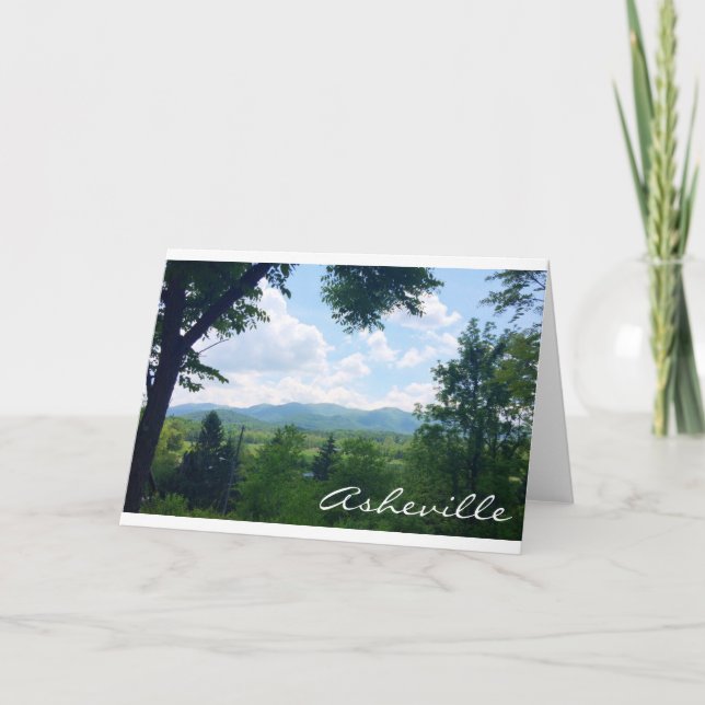 Tarjeta de felicitación de Asheville, Carolina del (Anverso)