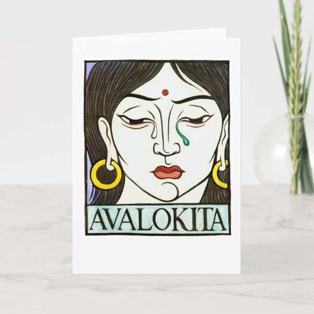 Tarjeta de felicitación de Avalokita (Anverso)
