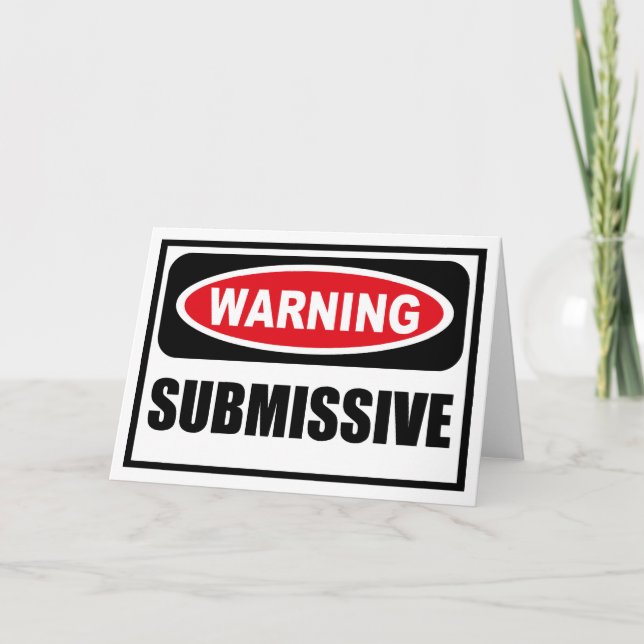 Tarjeta de felicitación de AVISO SUMISSIVE (Anverso)