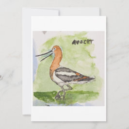 Tarjeta de felicitación de avoceta