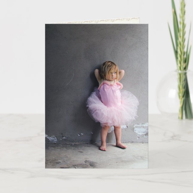 Tarjeta de felicitación de Bailarina Bebé (Anverso)