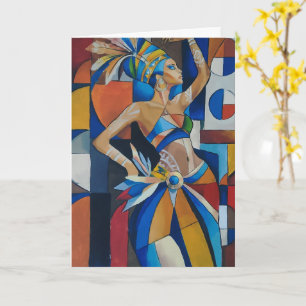 Tarjeta de felicitación de bailarina de Carnaval C