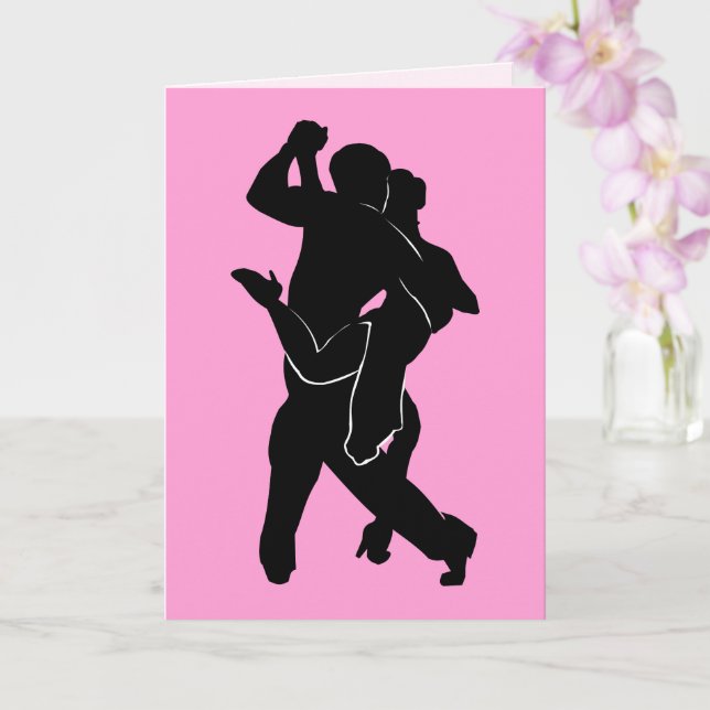 Tarjeta de Felicitación de Bailarines de Tango Per (Orquídea)
