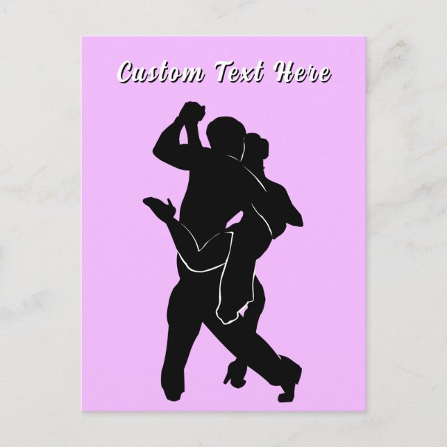 Tarjeta de felicitación de bailarines personalizad (Anverso)