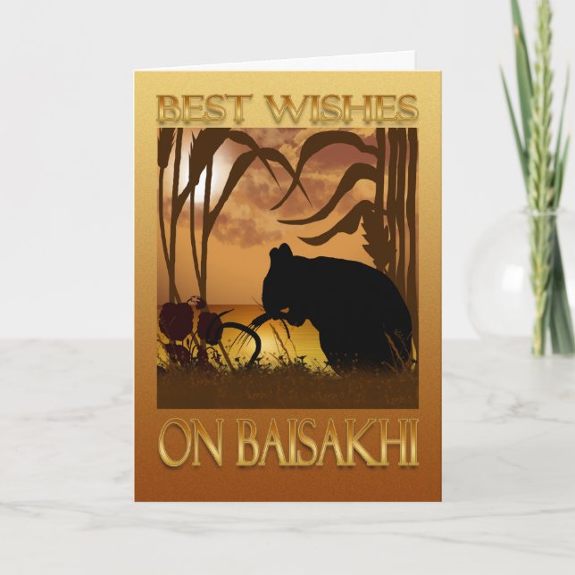 Tarjeta de felicitación de Baisakhi - de Vaisakhi (Anverso)