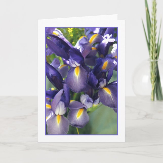 Tarjeta de felicitación de Ballet Iris Photo. (Anverso)