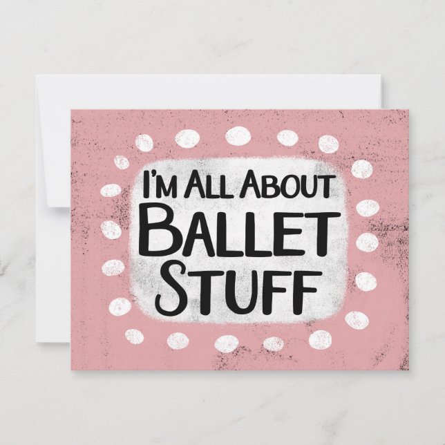 Tarjeta de felicitación de Ballet Studs (Anverso)