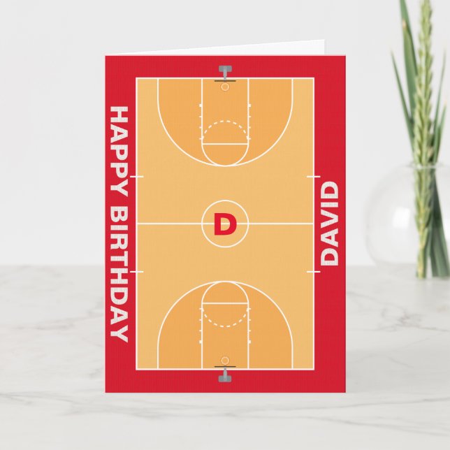 Tarjeta de felicitación de baloncesto (Anverso)