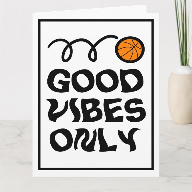 Tarjeta de felicitación de baloncesto grande con b (Anverso)
