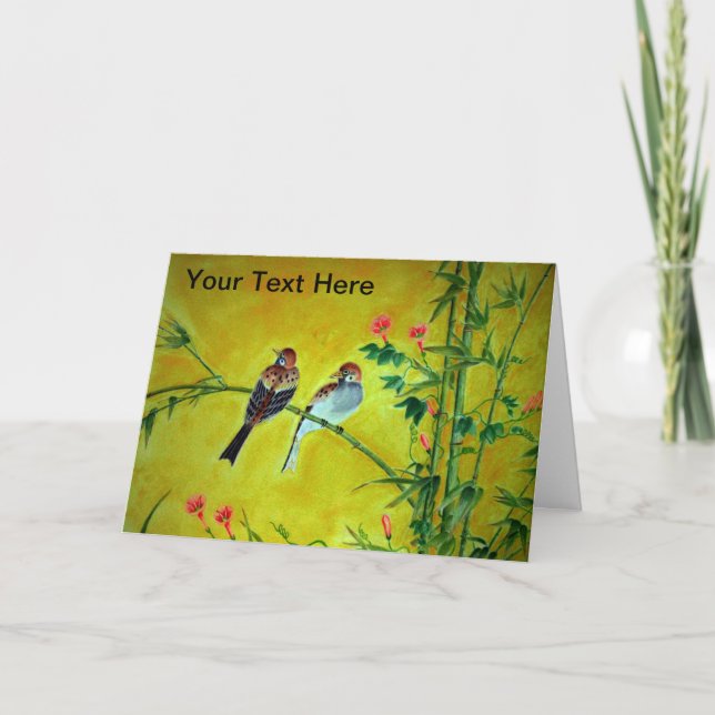 Tarjeta de felicitación de bambú (Anverso)