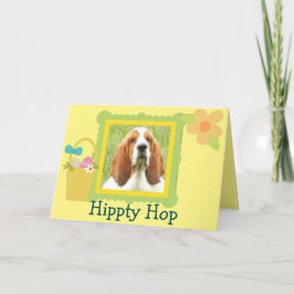 Tarjeta de felicitación de Basset Hound Pascua