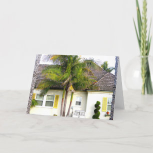 tarjeta de felicitación de beach house