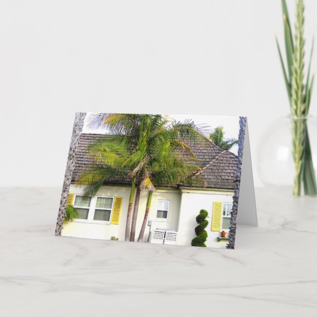 tarjeta de felicitación de beach house (Anverso)