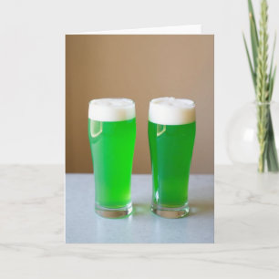 Tarjeta de Felicitación de Bebida Verde