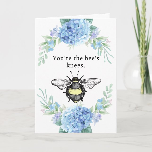 Tarjeta de felicitación de Bee's Knees de 5" x 7" (Anverso)