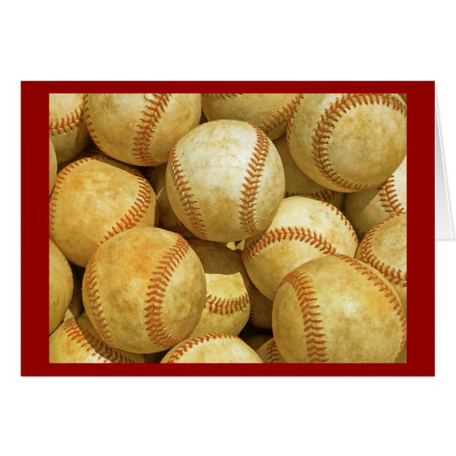 Tarjeta de felicitación de béisbol (Anverso (Horizontal))