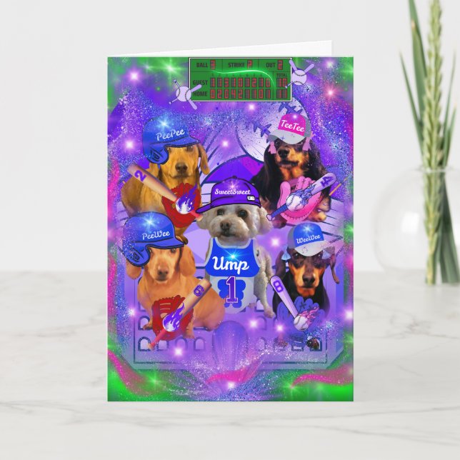 Tarjeta de felicitación de béisbol PeeWee (Anverso)