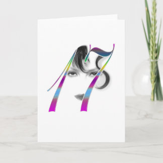 Tarjeta de felicitación de belleza para Chicas de 