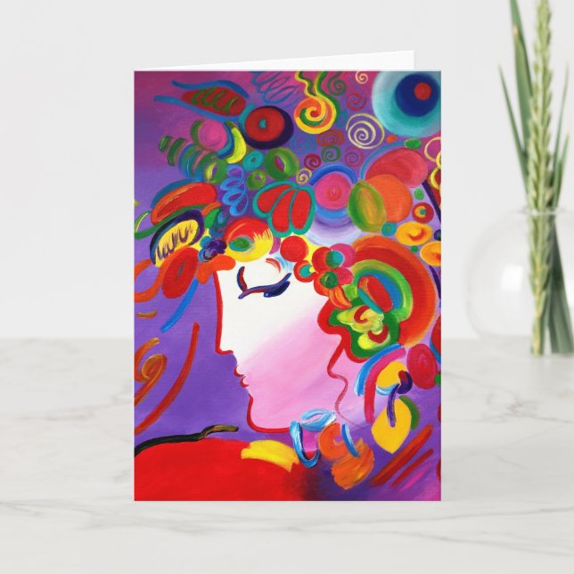 Tarjeta de felicitación de belleza ruborizante (Anverso)