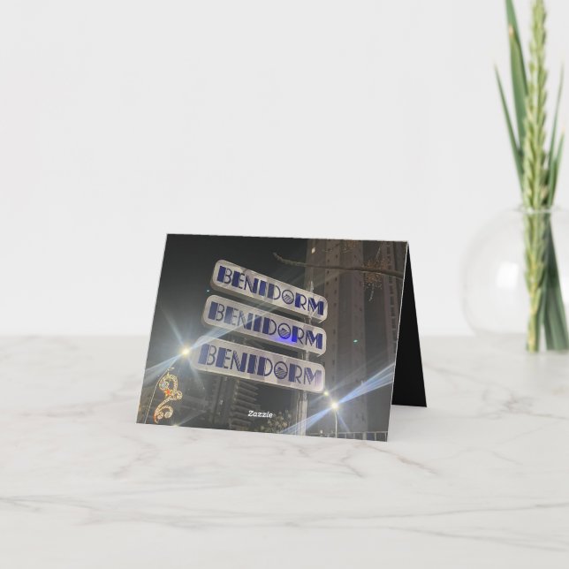 Tarjeta de felicitación de Benidorm (Reverso)