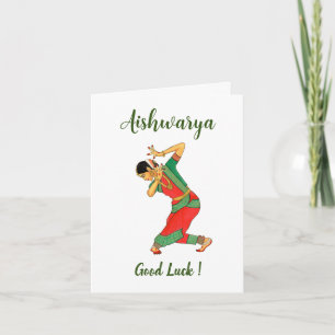 tarjeta de felicitación de Bharatanatyam, tarjeta