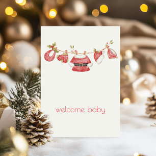 Tarjeta de felicitación de bienvenida de Santa Bab