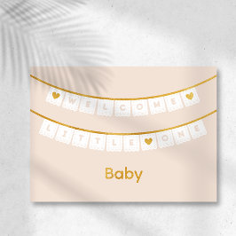 Tarjeta de felicitación de bienvenida para pequeño