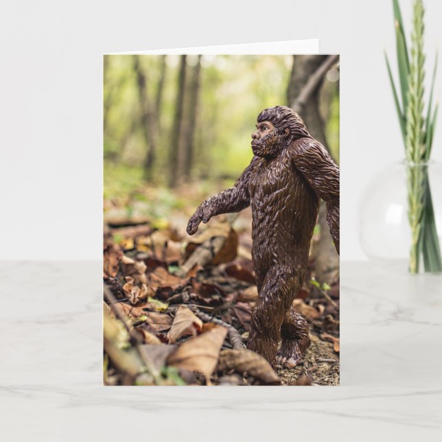 Tarjeta de felicitación de Bigfoot el | Sasquatch (Anverso)