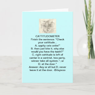 Tarjeta de felicitación de Bitsywoo Cattitudometer