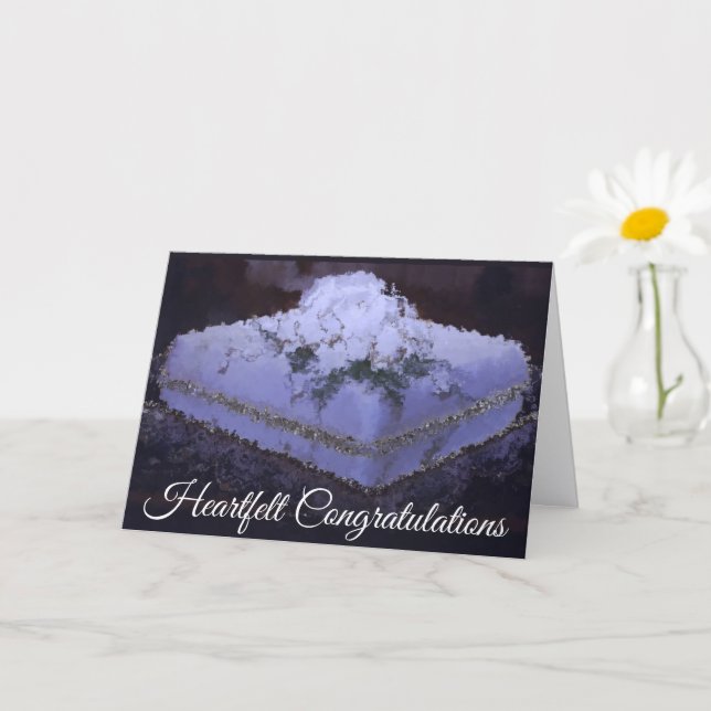 Tarjeta de felicitación de boda con buenos deseos (Planta pequeña)