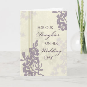 Tarjeta de felicitación de Boda de la hija púrpura