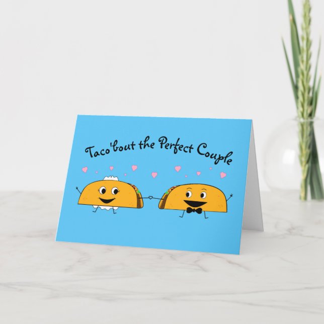 Tarjeta de Felicitación de Boda de Taco (Anverso)