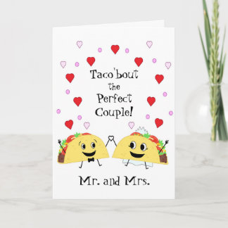 Tarjeta de Felicitación de Boda de Taco Adorable