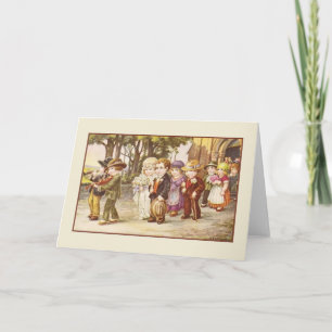 Tarjeta de felicitación de Boda del Viejo Mundo Vi