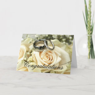 Tarjeta de Felicitación de Boda Elegante