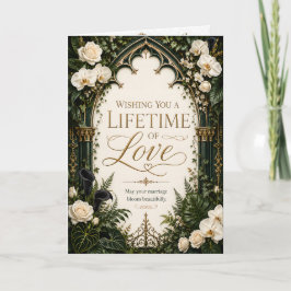 Tarjeta de Felicitación de Boda Elegante para Toda