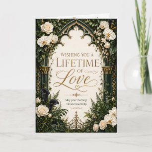 Tarjeta de Felicitación de Boda Elegante para Toda