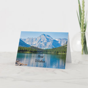 Tarjeta de Felicitación de Boda en Lago de Montaña