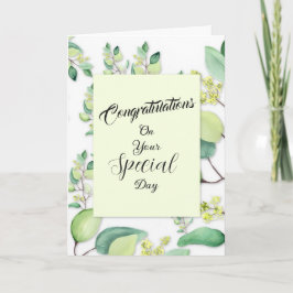 Tarjeta de Felicitación de Boda en Tu Día Especial