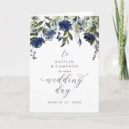 Tarjeta de Felicitación de Boda Flores Silvestres 
