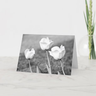 Tarjeta de Felicitación de Boda para Hermana Flore